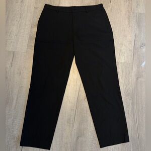 Uniqlo Men's Black Dress Pants - Straight Leg Smart Ankle Pants Large
